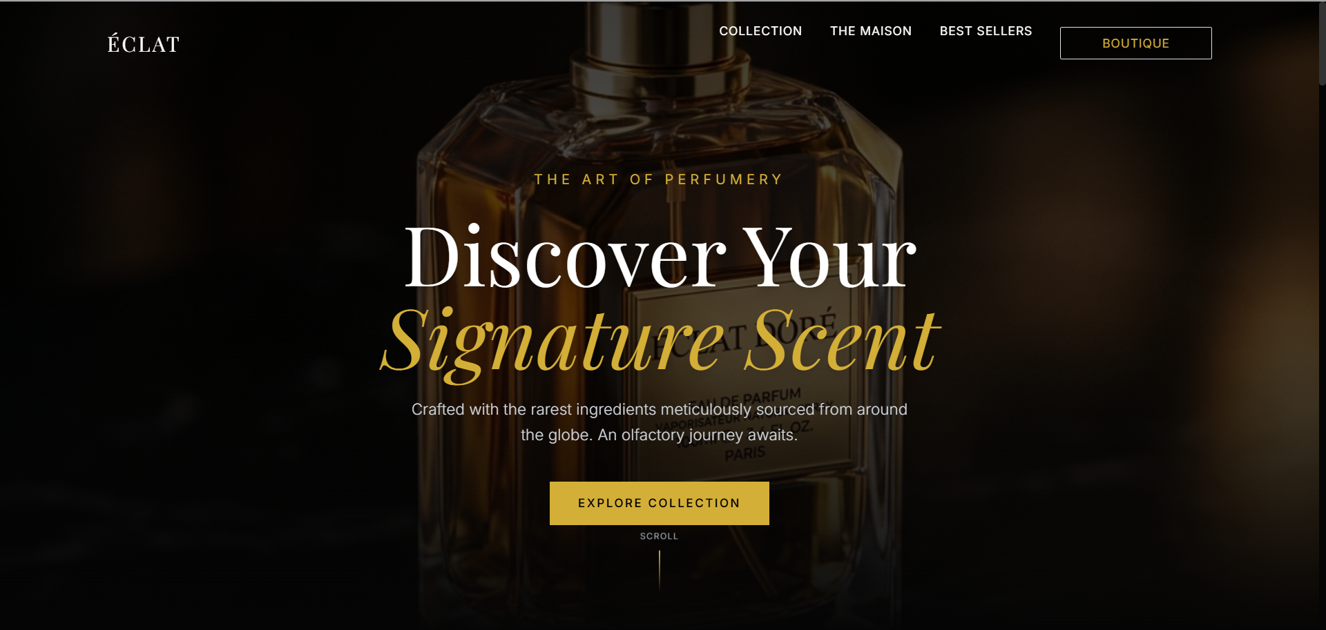 Perfume landing page